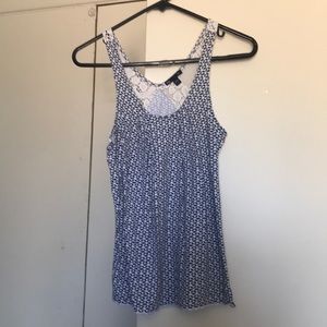 Blue and white tank top